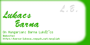lukacs barna business card